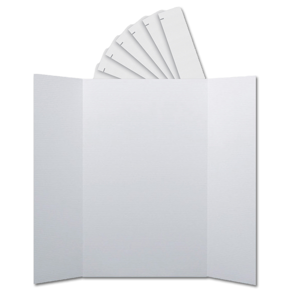 Flipside Corrugated Project Boards And Headers Set, 36" x 48", White, PK24 30242